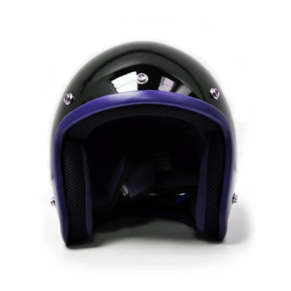 Draevor open face helmet glossy black